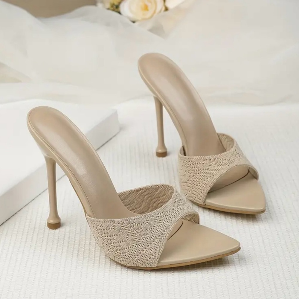 Elegant Beige Stiletto Heels